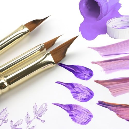 Wedge Paint Brushes Set, Triangle Detail Brushes for Watercolor Painting