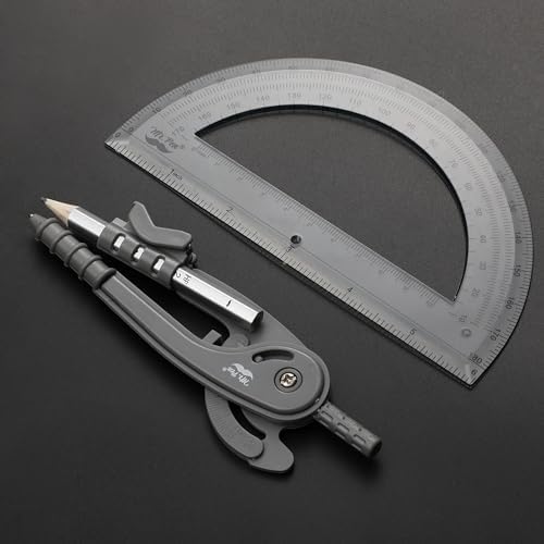 Mr. Pen- Geometry Compass and Protractor Set, 6 Inch Compass