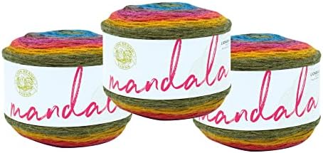 Lion Brand Yarn, Mandala DK Crochet Yarn, Chimera, Multicolor, 3 Pack