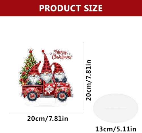 Christmas Diamond Art Kits for Adults,Three Gnomes Diamond Painting