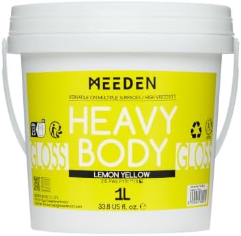 MEEDEN Lemon Yellow Acrylic Paint: 1L /33.8oz Heavy Body Gloss Finish