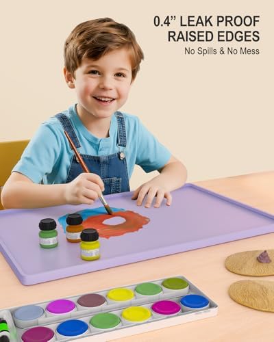 Silicone Art Mat for Crafts, 16" x 24" Waterproof Non-Slip Painting Mat
