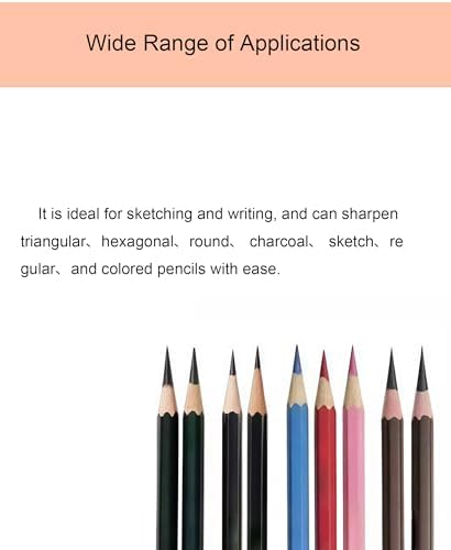 Artist Pencil Sharpener for Colored, Charcoal, Sketching & Writing Pencils – Creates Sharp Tips for 6.5mm-8mm Art Pencils