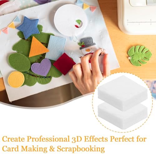 cobee 5 Sheets 2000 Pcs Foam Squares Double Sided Foam Tape, Foams Adhesive Squares, Foams Dots Stickers for Crafts Office Supplies DIY Crafting Scrapbook