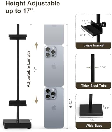 Adjustable Tabletop Easel Stand, Black 17" H Easels for Display