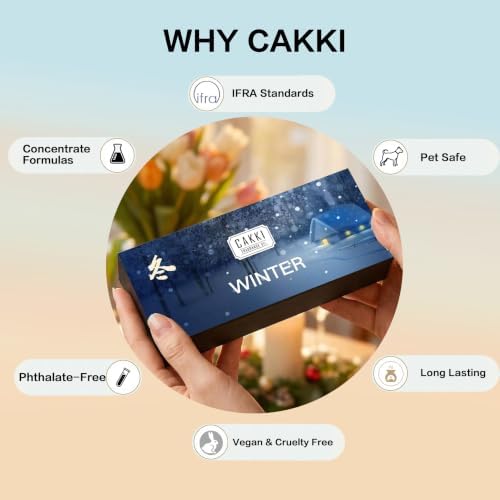 CAKKI Winter Essential Oils for Diffusers for Home, 6 Scents, 6x10ml