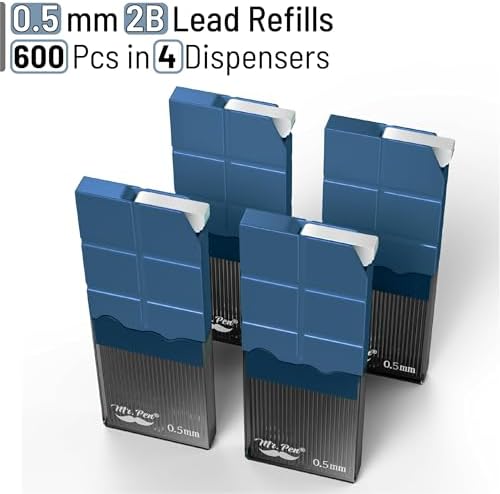 Mr. Pen- 0.5 mm Lead Refills for Mechanical Pencils, 600 pcs (150 per Tube)