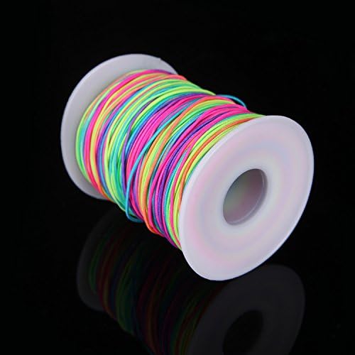 Senkary 0.8 mm Rainbow Elastic String Cord Stretchy Bracelet String Beading Thread for Jewelry Making and Bracelet Making, 109 Yards