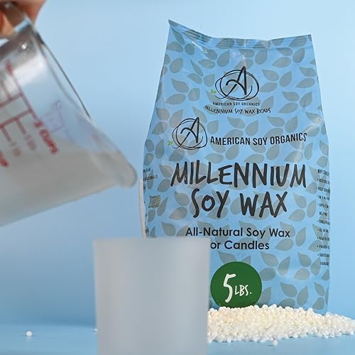 American Soy Organics Freedom Soy Wax Beads for DIY Candle Making, 5 lbs