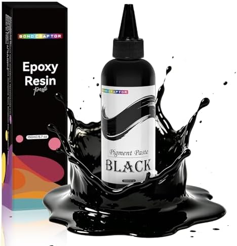 Bond Craftor Black Epoxy Resin Pigment Paste, 150ml High Concentrated Dye