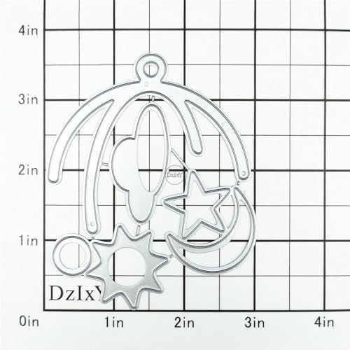Patchwork Moon Cloud Star Hanging Basket Metal Cutting Dies for Card Making