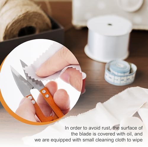 6 Pcs 4.1 Inch Sewing Scissors Thread Snips, High-Carbon Steel Yarn Snips, Thread Snippers, Sewing Snips Thread Cutter Scissors for Stitch, Knitting, Mini DIY Supplies, Crafts
