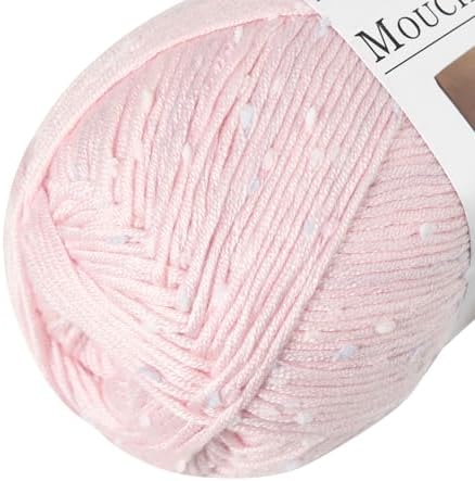 Loops & Threads Flecks Yarn - Yarn for Knitting, Crochet, Weaving, and Arts & Crafts - Pink, Acrylic Blend, 6.53 oz