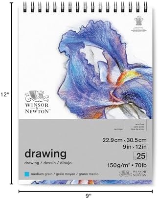 Winsor & Newton Classic Drawing Paper Pad, 9" x 12", 25 Sheets, 150gsm