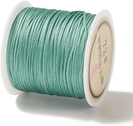 43 Yards Nylon String Friendship Bracelets String 0.8mm Nylon Beading Thread Braided Chinese Knotting Cord Macrame Cords for Kumihimo Necklaces Tassels Jewelry Crafts (Aquamarine)