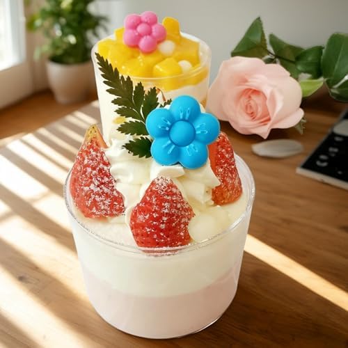 Small Flower Candy Molds Silicone Chocolate Gummy Molds, Blossom Silicone Fondant Cake Mold Mint Molds with Scraper (flower)