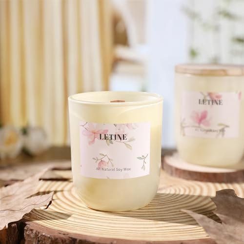LETINE White Candle Jars 8 oz - 12PCS Glass Vessels with Lids for Candle Making Supplies, Home Storage & Wedding Gifts | Versatile Candle Containers for Making Candles & DIY Crafts