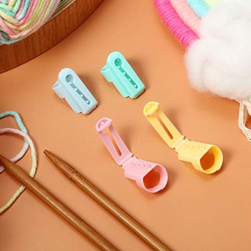 Willbond 4 Pcs Adjustable Crochet Tension Ring for Knitting, Multicolor