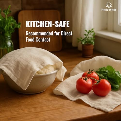 Dish Cloths Cotton| Kitchen Wash Cloth | Shop Towels Absorbent and Lint Free Flour Sack| Dishcloths for Kitchen Washing Dishes| Thick Absorbent Quick Dry Dish Rags | 4 Pack 13"x13" Natural