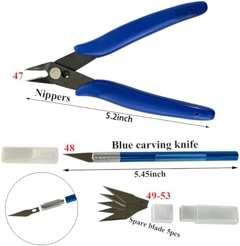 Model DIY Tool Kit, Professional Gundam Craft Building Repairing Tool Set, Dollhouse Miniature Hobby Gunpla Building or Handmade Hobby Craft Tools Set
