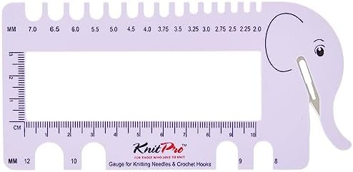KnitPro Needle & Crochet View Sizer with Yarn Cutter-Lilac, 30 x 35 x 30 cm