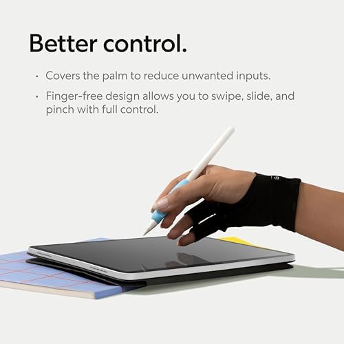 Paperlike® Drawing Glove for iPad, Right and Left Hand, 3 Sizes (L)