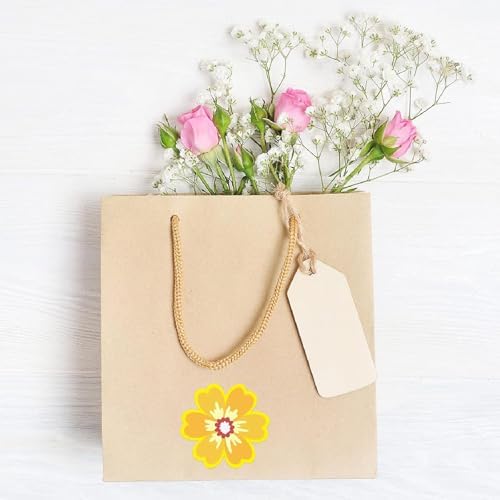 500Pcs Flowers Stickers Roll 1.2 Inch Floral Shape Waterproof Self-Adhesive Stickers Labels Decals for Gift Wrapping Greeting Cards Envelopes Invitations Party Supplies