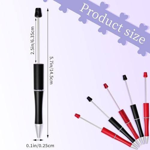 30Pcs Beadable Pens Beaded Ballpoint Pens Bulk for DIY Writing Halloween