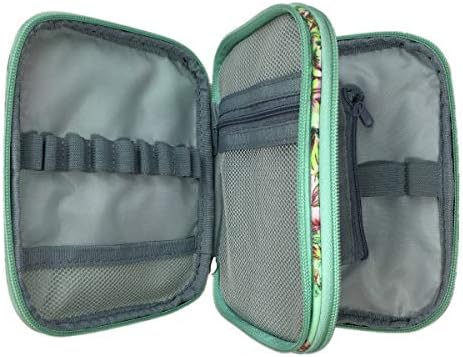 New Crochet Hook Case Without Hooks and Accessories, Zipper Storage Organizer Bag with Web Pockets for Various Crochet Needles/Knitting Accessories/Crochet Hook Kit Tools, Lightweight, Easy to Hold