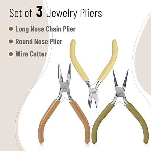 Mr. Pen- Pliers for Jewelry Making, 3 Pack, Chain Nose