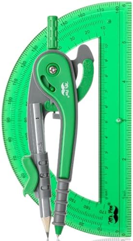 Mr. Pen- Geometry Compass and Protractor Set, 6 Inch Compass