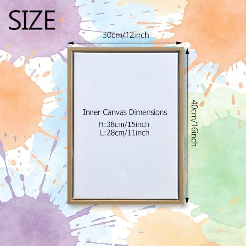 Yellow Blank Canvas with Floating Frame, 12x16 Inch, 1 Pack