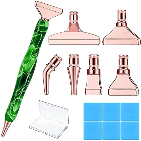 Heyseri Diamond Painting Pens, “Classic Wax Stylus” Diamond Art Pen, Gem Painting Tools Accessories, Gem Art Pen with Metal Tips for 5D Craft Nail