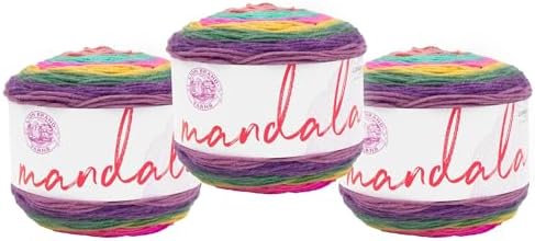 Lion Brand Yarn, Mandala DK Crochet Yarn, Mantis, Multicolor, 3 Pack