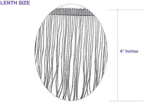 10 Yards of 4" Long Chainette Fringe Thread Yarn Tassel Trim Braid Fringe for Crafts Sewing and Decor- Light Grey
