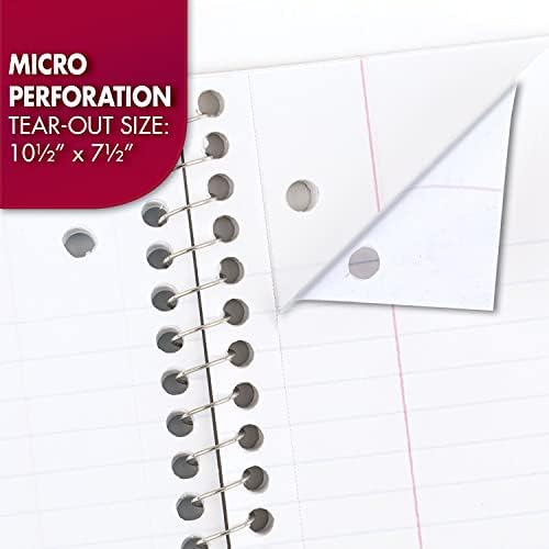 Mead Spiral Notebook, 12 Pack, 1 Subject, Wide Ruled Paper, 7-1/2" x 10-1/2", 70 Sheets per Notebook, Colors Will Vary (930202-ECM25)