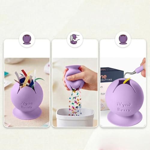 iVyne Berry Suctioned Vinyl Weeding Scrap Collector & Holder for Weeding Tools for Vinyl - Purple