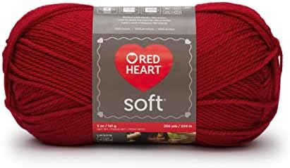 Red Heart Soft Yarn for Crocheting and Knitting, Really Red, 3-Pack