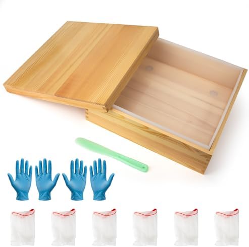 Homar Large Soap Molds- Square Silicone Soap Molds for Soap Making 8l 282oz 18lb DIY Handmade Soap Molds Making Kit