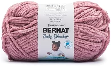 Bernat Baby Blanket Yarn for Crocheting Soft, Mellow Mauve