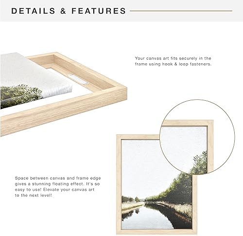 MCS Canvas Float Frame, 24x30, Natural Woodgrain
