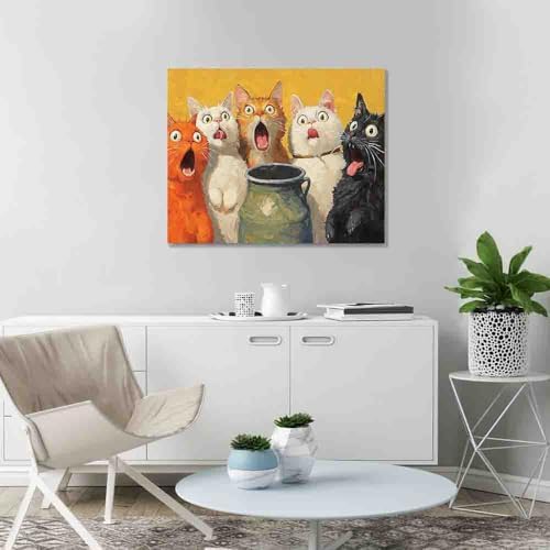 DYAIANGMU Cat Paint by Numbers Kit for Adults Beginners 19.6X15.7 inch