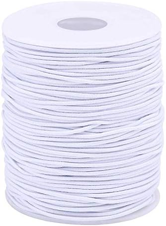 Senkary 1.5 mm Elastic String Cord Stretchy Bracelet String Beading Thread for Jewelry Making and Bracelet Making, 109 Yards, White