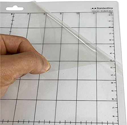 Standard Grip Cutting Mat for Silhouette Cameo - 12" x 24" 4 Pack 12"x12" 4 Pack Adhesive Cut Mat Replacement Set Matts Vinyl Craft