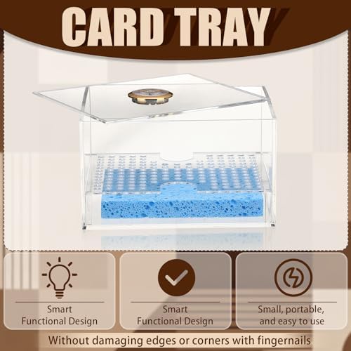 Didaey Card Flattening Kit Trading Card Flattening Tool Kit, Clear, Acrylic