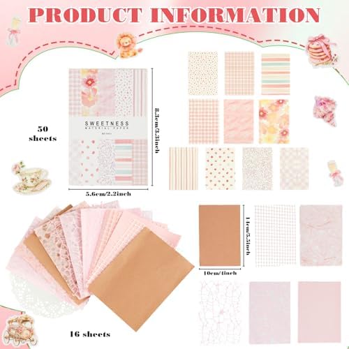 FunooFuno 155 Pcs Scrapbooking Supplies Kit with Storage Box, Coquette