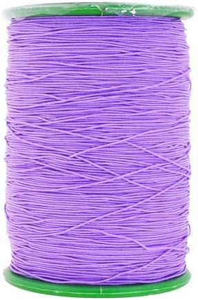 Mandala Crafts 0.6mm Lavender Shirring Elastic Thread for Sewing, 546 Yards