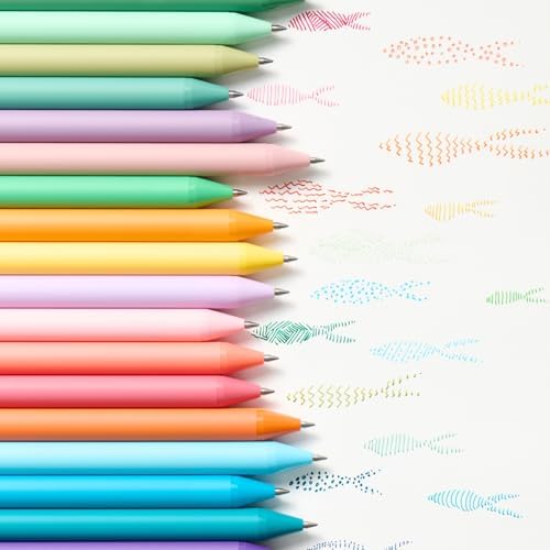Kaco PURE Colored Gel Pens 0.5mm 40 Pieces Set Comfort Grip Quick Drying