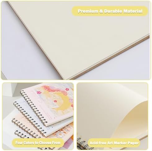 EOREA Blue Cover Cute Spiral Sketchbook 8x11.5 Drawing Pad