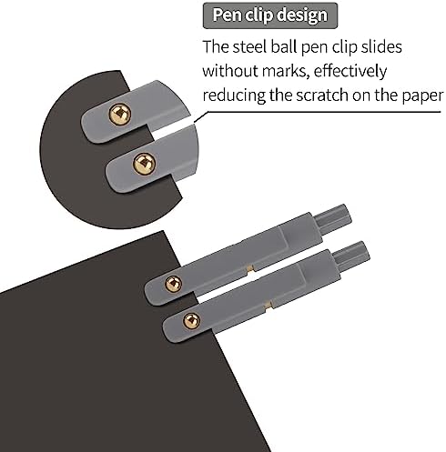 Ddaowanx Gel Pens Set,12 Pcs 0.5mm Retractable Quick Dry Black Ink Pens | Fine Point Smooth Writing Pens for Journaling,Cute Office School Supplies,Gifts for Women